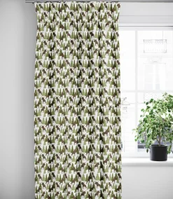 Gardintyger Mönstrade|Rea Gardintyger<Arvidssons textil Älgamark grön tyg