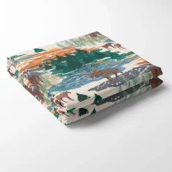 Bordsduk<Arvidssons textil Älgrike beige/grön - bordsduk