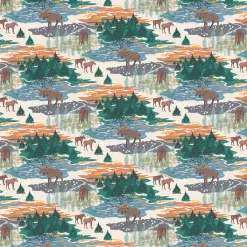 Gardintyger Mönstrade|Arvidssons Textil<Arvidssons textil Älgrike beige/grön - tyg