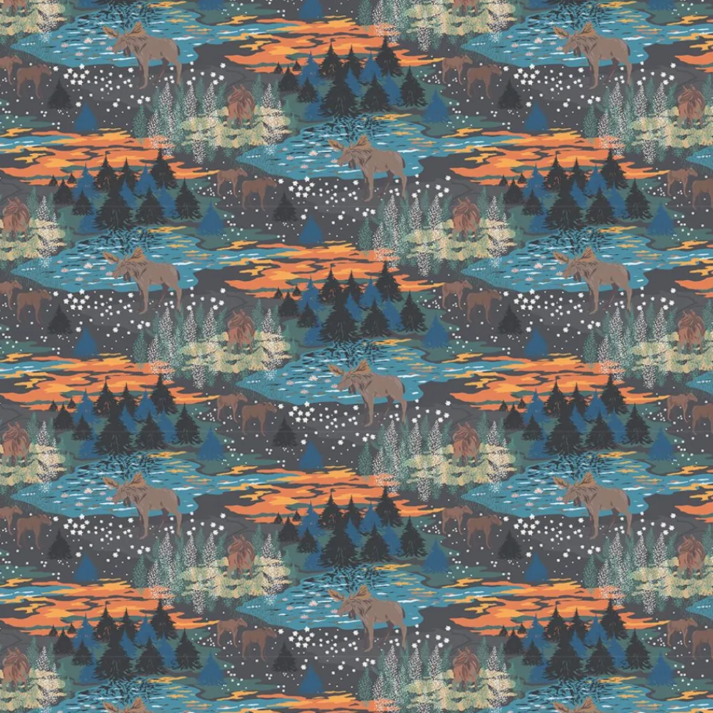 Bordsduk<Arvidssons textil Älgrike brun/orange - bordsduk