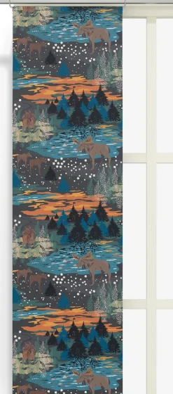 Panelgardiner<Arvidssons textil Älgrike brun/orange - panelgardiner