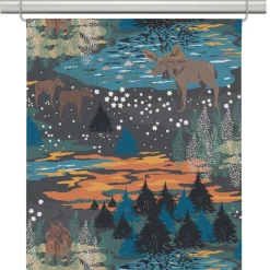 Panelgardiner<Arvidssons textil Älgrike brun/orange - panelgardiner