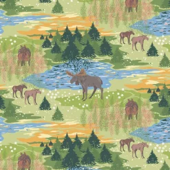 Förkläden<Arvidssons textil Älgrike grön förkläde med ficka