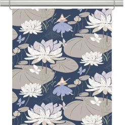 Panelgardiner<Arvidssons textil Lily blå-beige panelgardiner