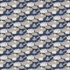 Gardintyger Mönstrade|Arvidssons Textil<Arvidssons textil Lily blå-beige tyg