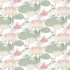 Gardintyger Mönstrade|Arvidssons Textil<Arvidssons textil Lily rosa-grön tyg
