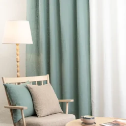 Linnegardiner|Linnetyger<Nordisk Textil Linnegardiner Verone Aqua