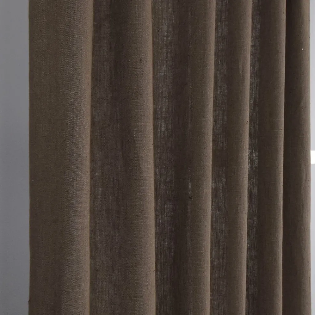 Linnetyger|Linnegardiner<Nordisk Textil Linnegardiner Verone Brun