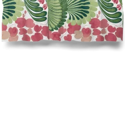 Gardinkappor Mönstrade<Arvidssons textil Lisette grön/rosa gardinkappa metervara - ett livfullt mönster med retrokänsla