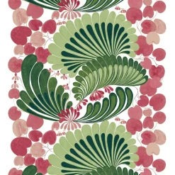 Arvidssons Textil<Arvidssons textil Lisette grön-rosa tyg
