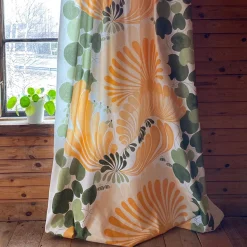 Gardiner Mönstrade<Arvidssons textil Lisette gul gardiner - i retrostil