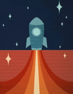 Babyfiltar<Biederlack Little Rocket barnfilt