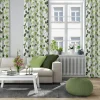Arvidssons Textil|Gardintyger Mönstrade<Arvidssons textil Liv grön tyg