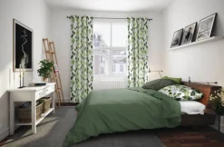 Arvidssons Textil|Gardintyger Mönstrade<Arvidssons textil Liv grön tyg