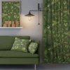 Gardintyger Mönstrade|Arvidssons Textil<Arvidssons textil Liv mörkgrön tyg