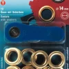 Öljetter<Prym Öljetter 14mm guld