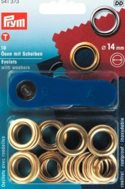 Öljetter<Prym Öljetter 14mm guld