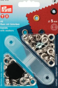 Öljetter<Prym Öljetter 5mm silver