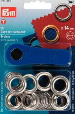 Öljetter<Prym Öljetter 14mm silver