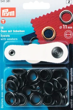 Öljetter<Prym Öljetter 11mm svart