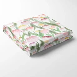 Bordsduk<Arvidssons textil Ljuvlig rosa bordsduk