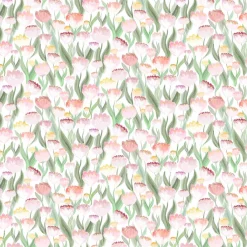 Gardintyger Mönstrade|Arvidssons Textil<Arvidssons textil Ljuvligt rosa – blommigt tyg i mjuka rosa och gula toner