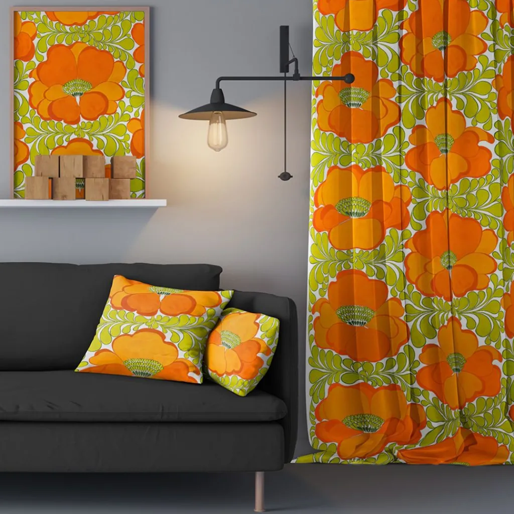 Arvidssons Textil<Arvidssons textil Love grön-orange