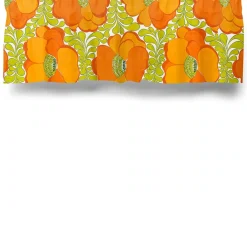 Gardinkappor Mönstrade<Arvidssons textil Love grön-orange gardinkappa metervara