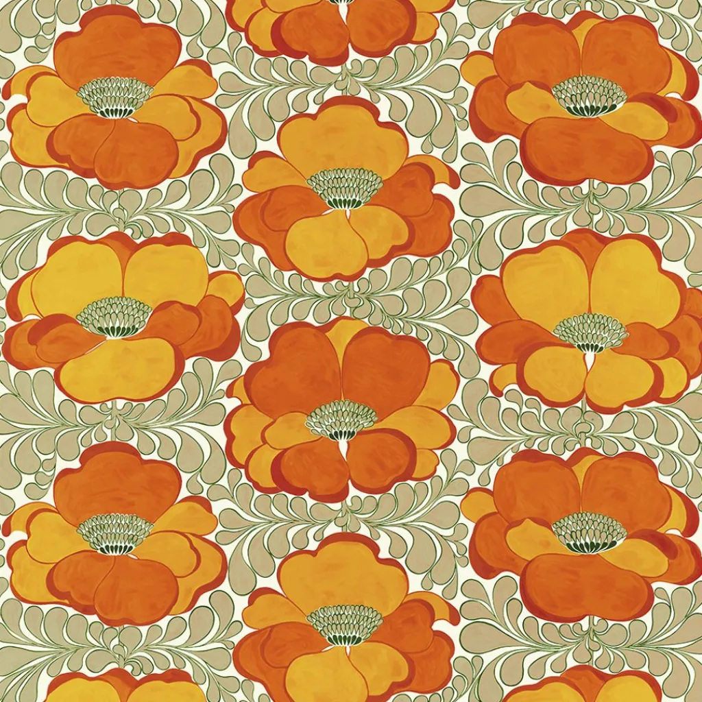 Arvidssons Textil<Arvidssons textil Love orange-beige tyg
