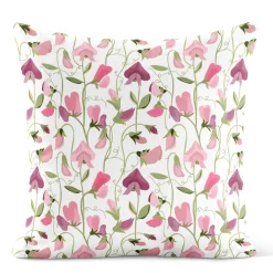 Mönstrade Kuddfodral<Arvidssons textil Luktärt rosa kuddfodral