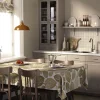 Bordsduk<Arvidssons textil Lyckans blad olivgrön bordsduk
