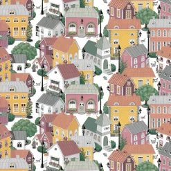 Gardintyger Mönstrade|Arvidssons Textil<Arvidssons textil Lyckeby blommar rosa tyg