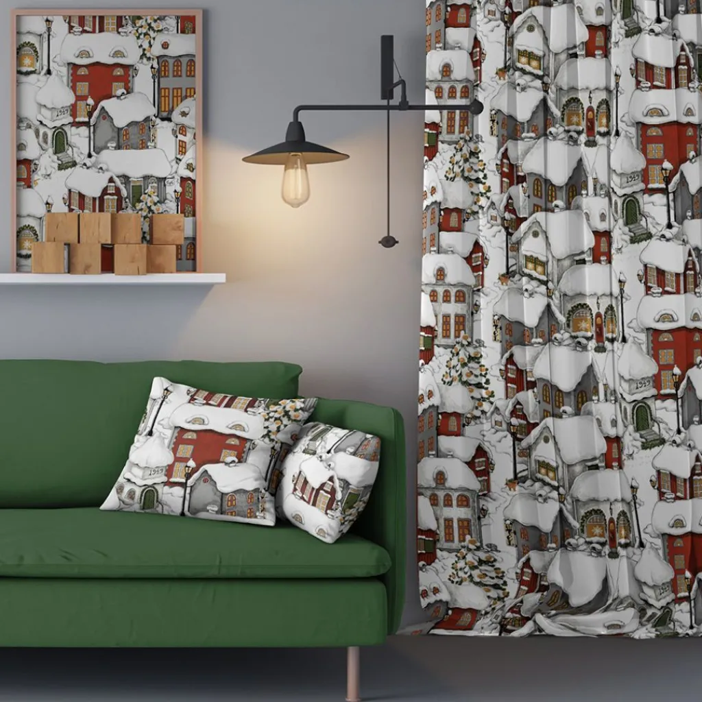 Gardintyger Mönstrade|Arvidssons Textil<Arvidssons textil Lyckeby röd tyg