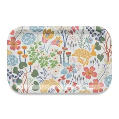 Brickor<Arvidssons textil Lyckeflykt multi bricka 33x21cm
