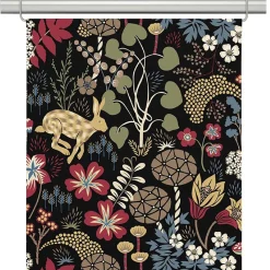 Panelgardiner<Arvidssons textil Lyckeflykt röd-brun panelgardiner