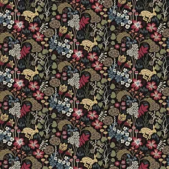 Gardintyger Mönstrade|Arvidssons Textil<Arvidssons textil Lyckeflykt röd-brun tyg