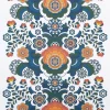 Bordsduk<Nordisk Textil Maxi kurbits petrol-orange bordsduk