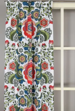 Gardiner Mönstrade<Nordisk Textil Maxi kurbits rosa-grön gardiner