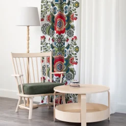 Gardiner Mönstrade<Nordisk Textil Maxi kurbits rosa-grön gardiner