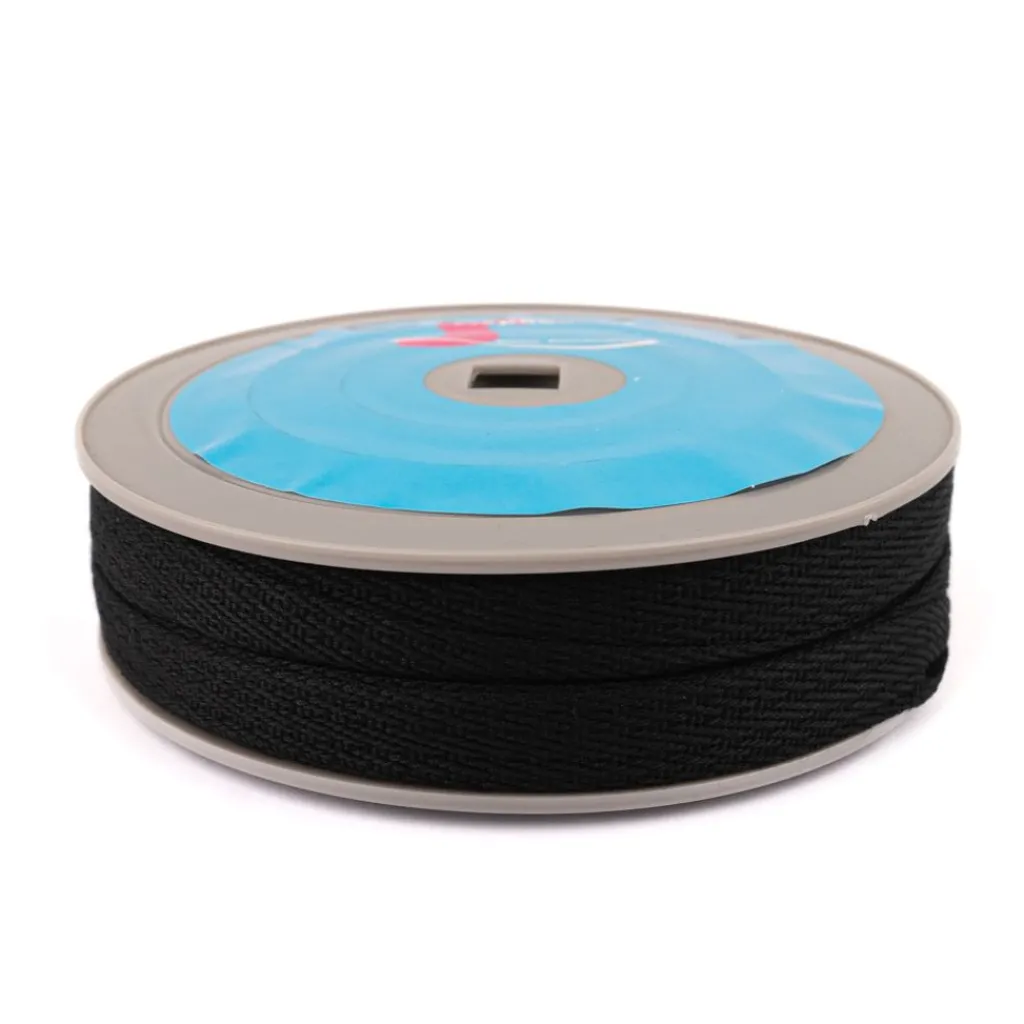 Möbelband< Möbelband slät svart 15mm