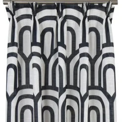Gardiner Mönstrade<Nordisk Textil Metro gardiner – Grafisk svartvit gardin med modern design