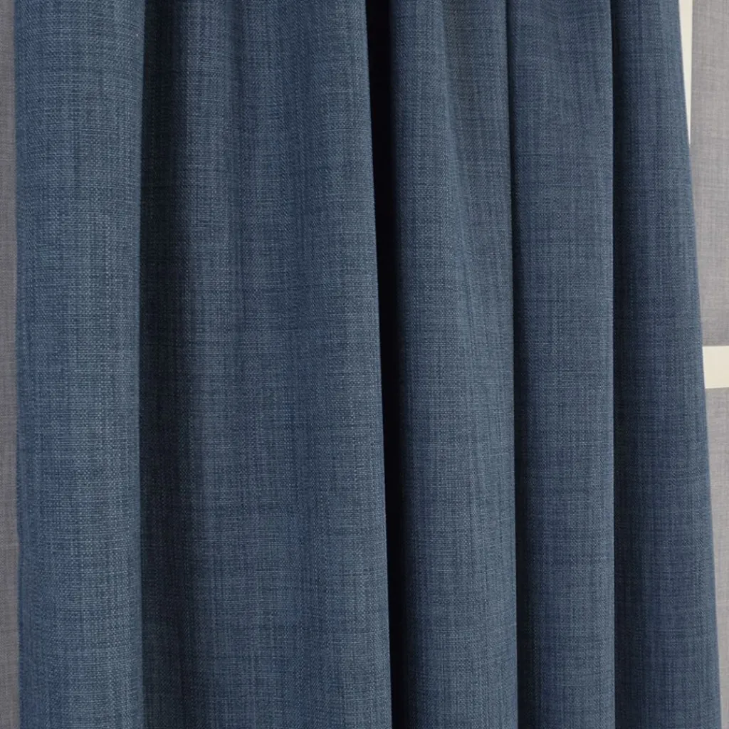 Gardiner Enfärgade< Milo denim gardiner – Tidlös design med fin struktur