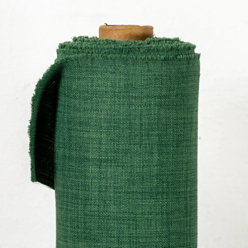 Gardintyger Enfärgade<Nordisk Textil Milo grön gardintyg - Stilrent med fin struktur