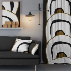 Gardintyger Mönstrade|Arvidssons Textil<Arvidssons textil Mitt i prick brun tyg