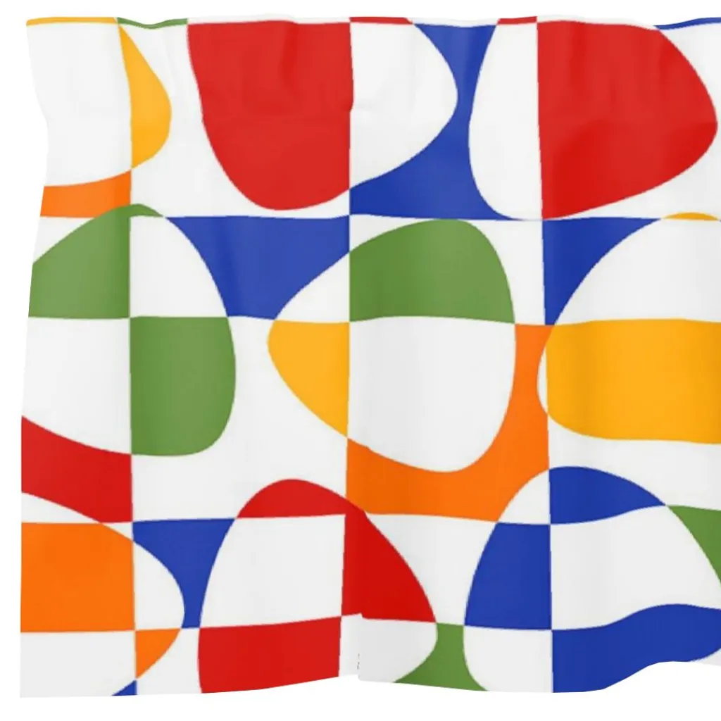 Gardinkappor Mönstrade|Rea Gardiner<Arvidssons textil Mosaik multi gardinkappa metervara