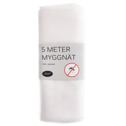 Myggnät< Myggnät vit 5m