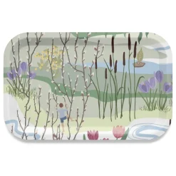 Brickor<Arvidssons textil Naturens lycka pastell bricka
