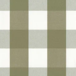 Rutiga Möbeltyger|Rutor & Ränder<Nordisk Textil Newton grön-vit storrutigt tyg