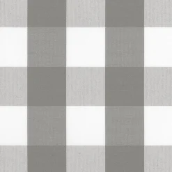Rutiga Möbeltyger|Rutor & Ränder<Nordisk Textil Newton ljusgrå-vit storrutigt tyg