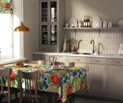 Bordsduk<Arvidssons textil Ängsdröm offwhite-multi bordsduk